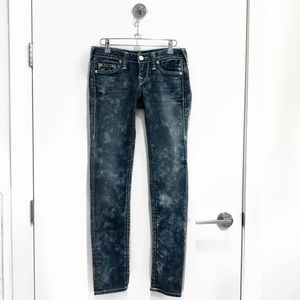 True Religion Mega T Bleach Splattered Skinny Jean
